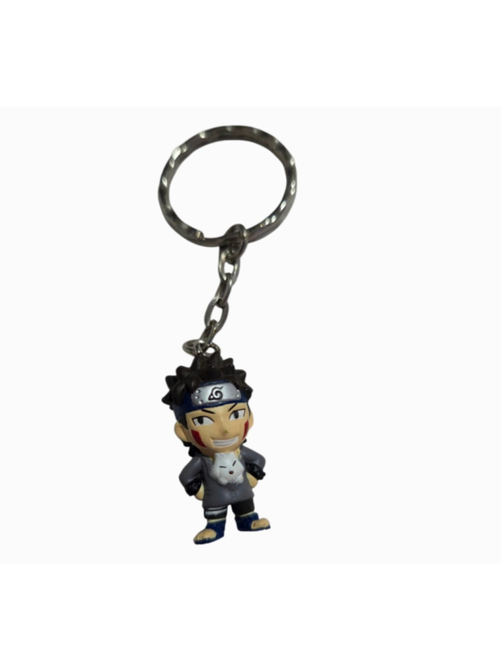 Naruto Kiba Keychain One Size Grey Blue